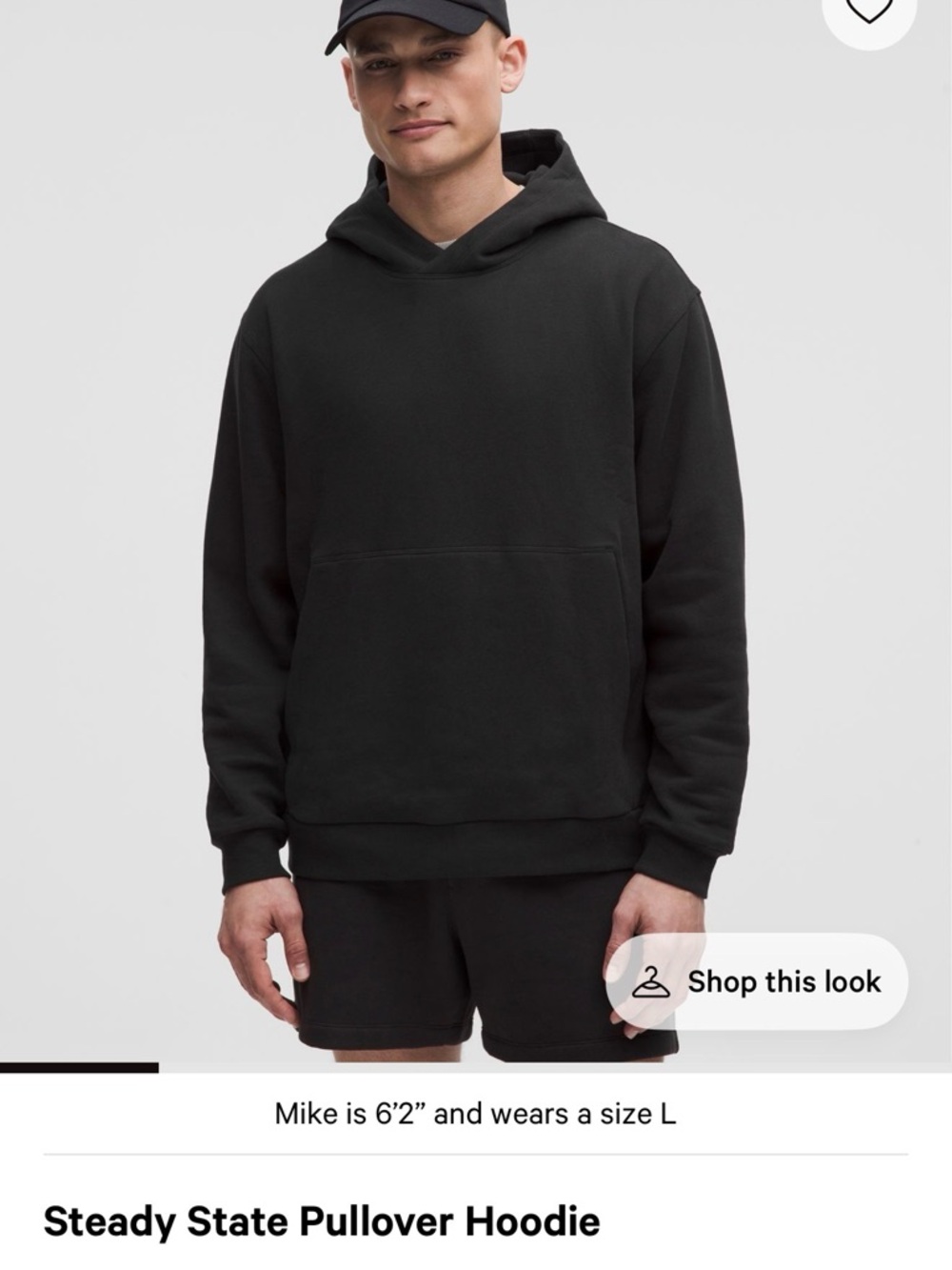 Lululemon W Steady state oversized hoodie BLK